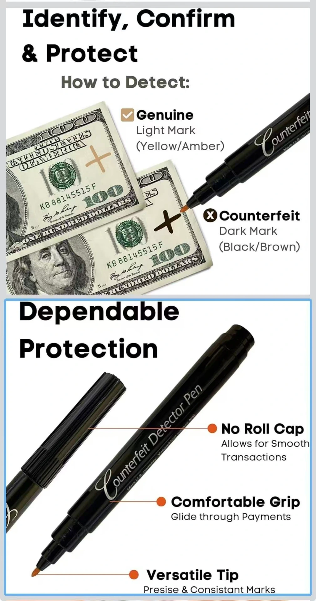[YCB] Counterfeit Detector  Pens 验钞笔