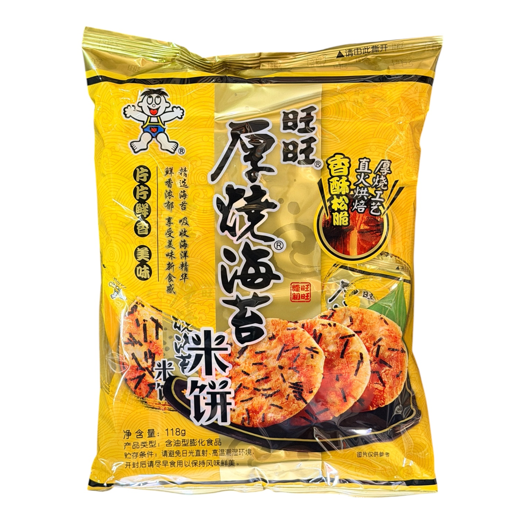 [wwhsht] WW Nori Fla Biscuits 118g 旺旺厚烧海苔