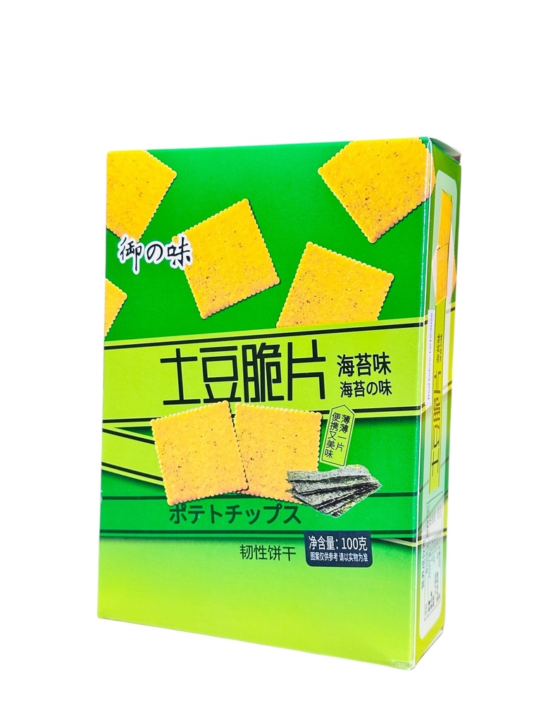 YZW Seeweed Flav Potato Chips 100g 御之味土豆脆片海苔味
