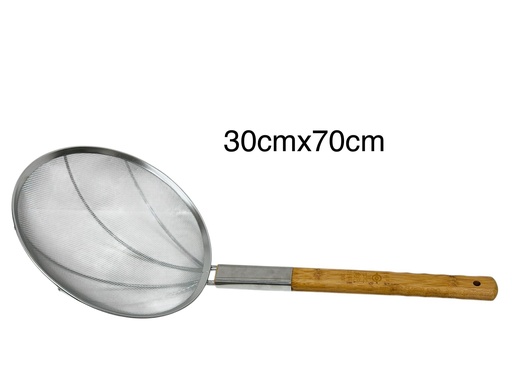 [JMZL] S/Steel Strainer 70cm*30cm长统木柄加密炸厘