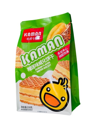 [ZSG17] KLKM Durian Wafer Biscuits 218g 咔啰卡曼榴莲味威化饼干